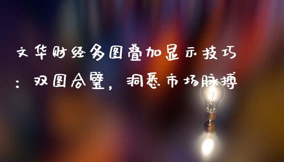 文华财经多图叠加显示技巧：双图合璧，洞悉市场脉搏_https://m.kuaijiepai.net_货币基金_第1张