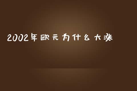 2002年欧元为什么大涨_https://m.kuaijiepai.net_资产证券化_第1张
