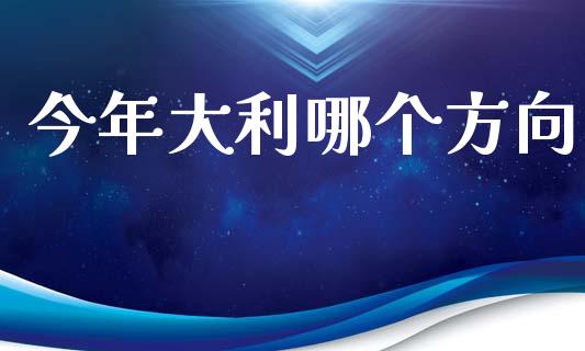 今年大利哪个方向_https://m.kuaijiepai.net_股票交易_第1张