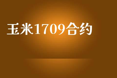 玉米1709合约_https://m.kuaijiepai.net_货币基金_第1张