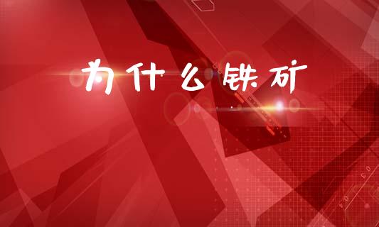 为什么铁矿_https://m.kuaijiepai.net_股票交易_第1张
