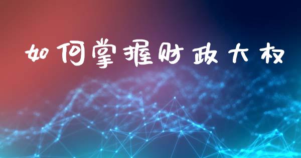 如何掌握财政大权_https://m.kuaijiepai.net_资产证券化_第1张