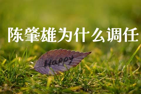 陈肇雄为什么调任_https://m.kuaijiepai.net_股票交易_第1张