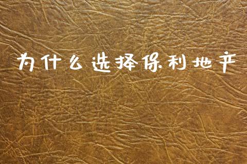 为什么选择保利地产_https://m.kuaijiepai.net_资产证券化_第1张