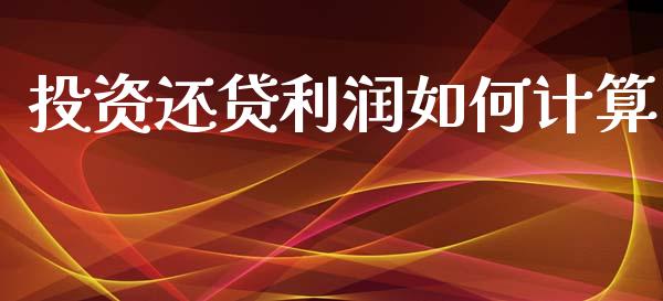 投资还贷利润如何计算_https://m.kuaijiepai.net_股票交易_第1张