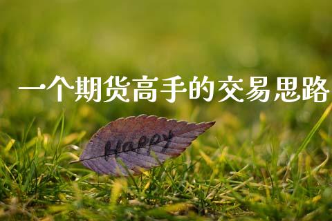 一个期货高手的交易思路_https://m.kuaijiepai.net_股票交易_第1张