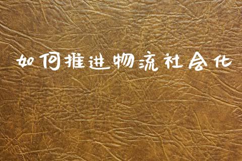 如何推进物流社会化_https://m.kuaijiepai.net_债券投资_第1张
