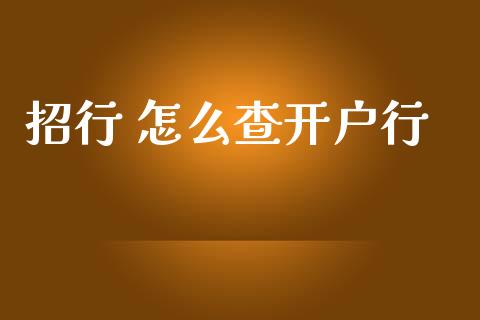 招行 怎么查开户行_https://m.kuaijiepai.net_股票交易_第1张