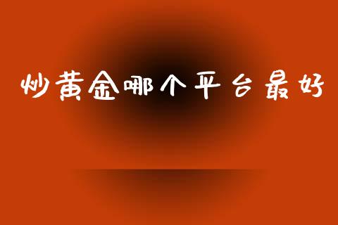 炒黄金哪个平台最好_https://m.kuaijiepai.net_货币基金_第1张