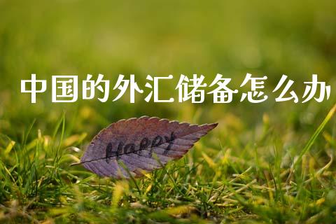 中国的外汇储备怎么办_https://m.kuaijiepai.net_货币基金_第1张