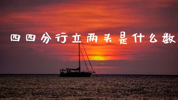 四四分行立两头是什么数_https://m.kuaijiepai.net_货币基金_第1张