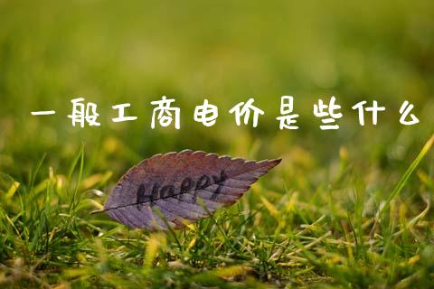 一般工商电价是些什么_https://m.kuaijiepai.net_资产证券化_第1张
