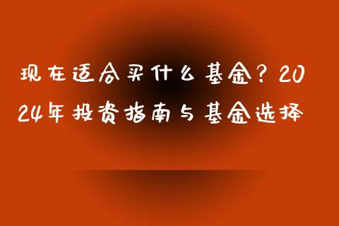 现在适合买什么基金？2024年投资指南与基金选择_https://m.kuaijiepai.net_债券投资_第1张