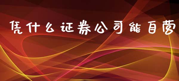 凭什么证券公司能自营_https://m.kuaijiepai.net_货币基金_第1张