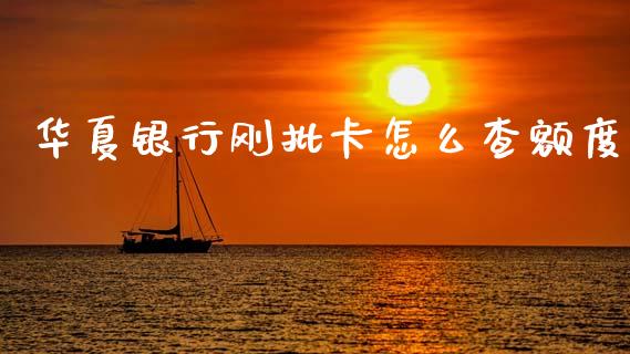 华夏银行刚批卡怎么查额度_https://m.kuaijiepai.net_资产证券化_第1张