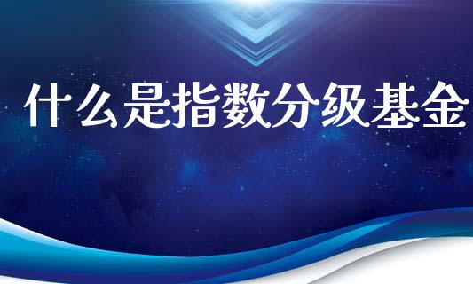 什么是指数分级基金_https://m.kuaijiepai.net_股票交易_第1张