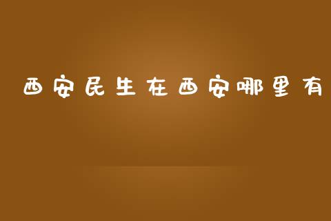 西安民生在西安哪里有_https://m.kuaijiepai.net_货币基金_第1张