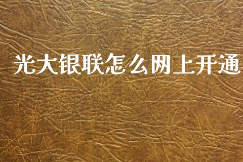 光大银联怎么网上开通_https://m.kuaijiepai.net_资产证券化_第1张
