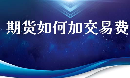期货如何加交易费_https://m.kuaijiepai.net_债券投资_第1张