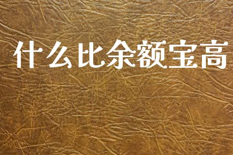 什么比余额宝高_https://m.kuaijiepai.net_债券投资_第1张