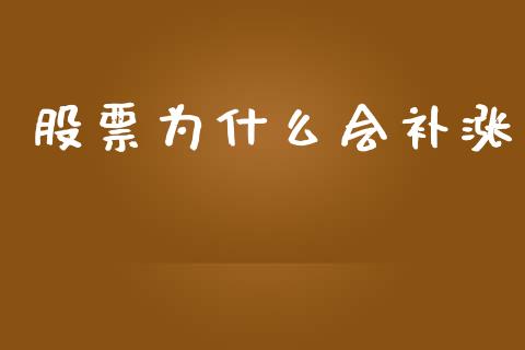 股票为什么会补涨_https://m.kuaijiepai.net_债券投资_第1张