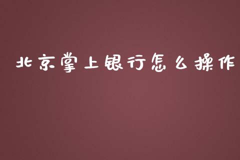 北京掌上银行怎么操作_https://m.kuaijiepai.net_货币基金_第1张