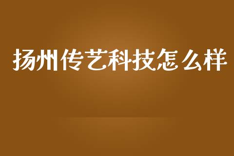 扬州传艺科技怎么样_https://m.kuaijiepai.net_资产证券化_第1张