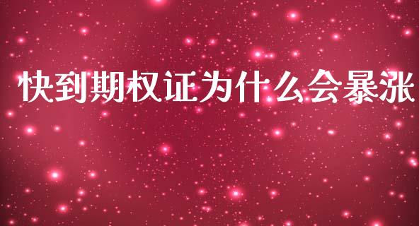 快到期权证为什么会暴涨_https://m.kuaijiepai.net_债券投资_第1张