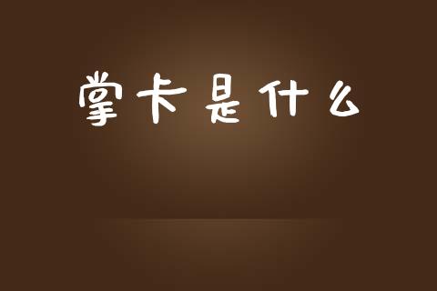 掌卡是什么_https://m.kuaijiepai.net_债券投资_第1张