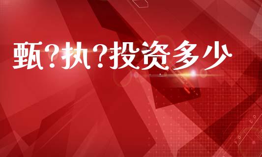 甄?执?投资多少_https://m.kuaijiepai.net_债券投资_第1张