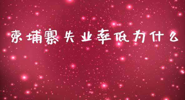 柬埔寨失业率低为什么_https://m.kuaijiepai.net_资产证券化_第1张