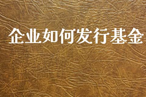 企业如何发行基金_https://m.kuaijiepai.net_股票交易_第1张