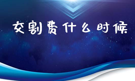 交割费什么时候_https://m.kuaijiepai.net_债券投资_第1张