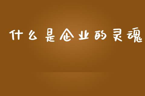 什么是企业的灵魂_https://m.kuaijiepai.net_货币基金_第1张