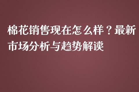 棉花销售现在怎么样？最新市场分析与趋势解读_https://m.kuaijiepai.net_货币基金_第1张