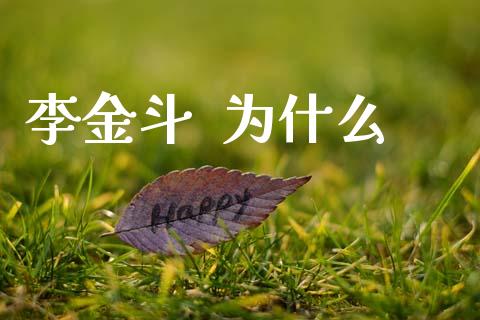 李金斗  为什么_https://m.kuaijiepai.net_股票交易_第1张