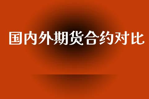 国内外期货合约对比_https://m.kuaijiepai.net_资产证券化_第1张