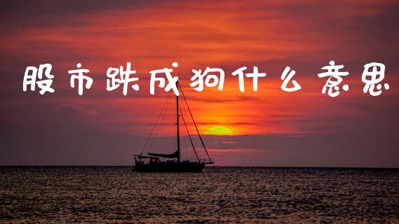 股市跌成狗什么意思_https://m.kuaijiepai.net_货币基金_第1张