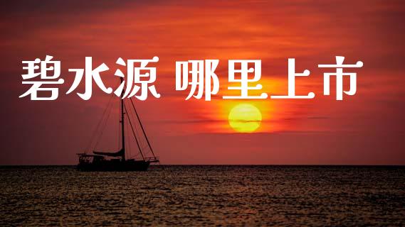 碧水源 哪里上市_https://m.kuaijiepai.net_货币基金_第1张