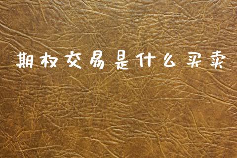 期权交易是什么买卖_https://m.kuaijiepai.net_股票交易_第1张