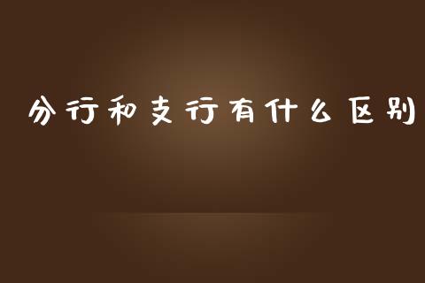 分行和支行有什么区别_https://m.kuaijiepai.net_债券投资_第1张