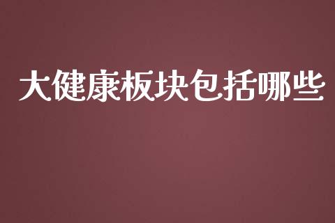 大健康板块包括哪些_https://m.kuaijiepai.net_债券投资_第1张