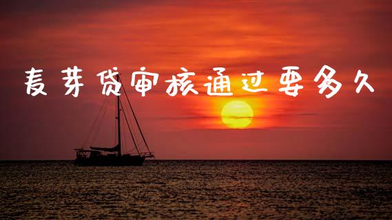 麦芽贷审核通过要多久_https://m.kuaijiepai.net_货币基金_第1张