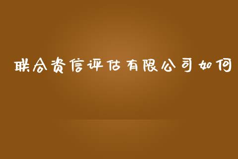 联合资信评估有限公司如何_https://m.kuaijiepai.net_股票交易_第1张