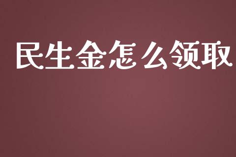 民生金怎么领取_https://m.kuaijiepai.net_货币基金_第1张