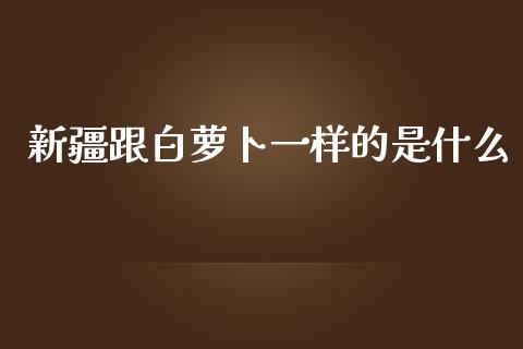 新疆跟白萝卜一样的是什么_https://m.kuaijiepai.net_资产证券化_第1张