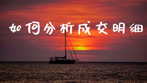 如何分析成交明细_https://m.kuaijiepai.net_资产证券化_第1张