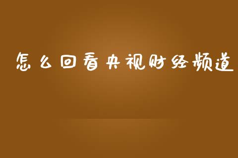 怎么回看央视财经频道_https://m.kuaijiepai.net_债券投资_第1张