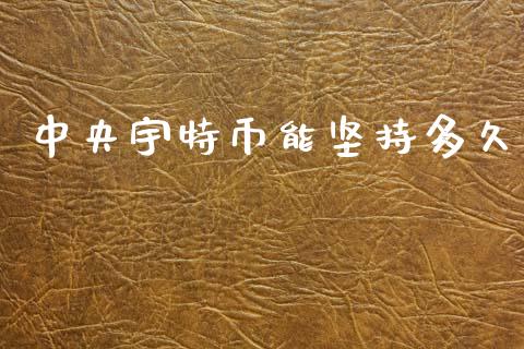 中央宇特币能坚持多久_https://m.kuaijiepai.net_资产证券化_第1张