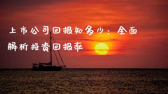 上市公司回报知多少：全面解析投资回报率_https://m.kuaijiepai.net_货币基金_第1张